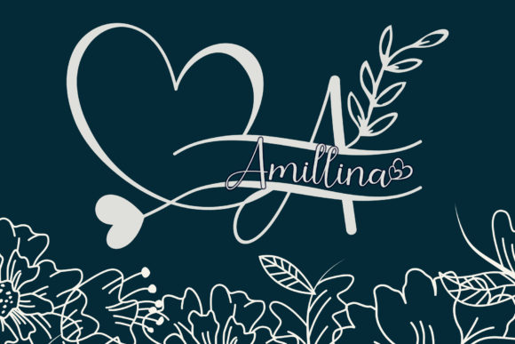 Amillina Monogram: The Heartfelt Font for Romantic Branding