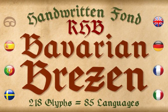 Bavarian Brezen: A Handcrafted Fraktur Font for Authentic Design